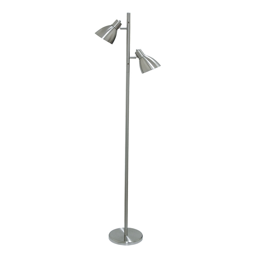 Torres Nickel  Twin Floor Lamp