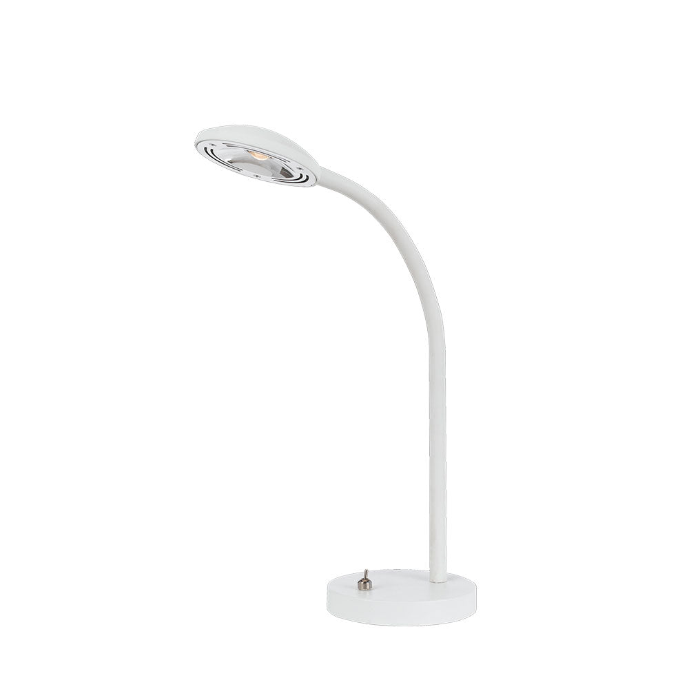 Tyler White Adjustable Neck Desk Lamp