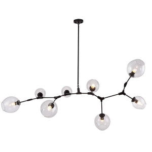 Lindsey 8 light pendant black