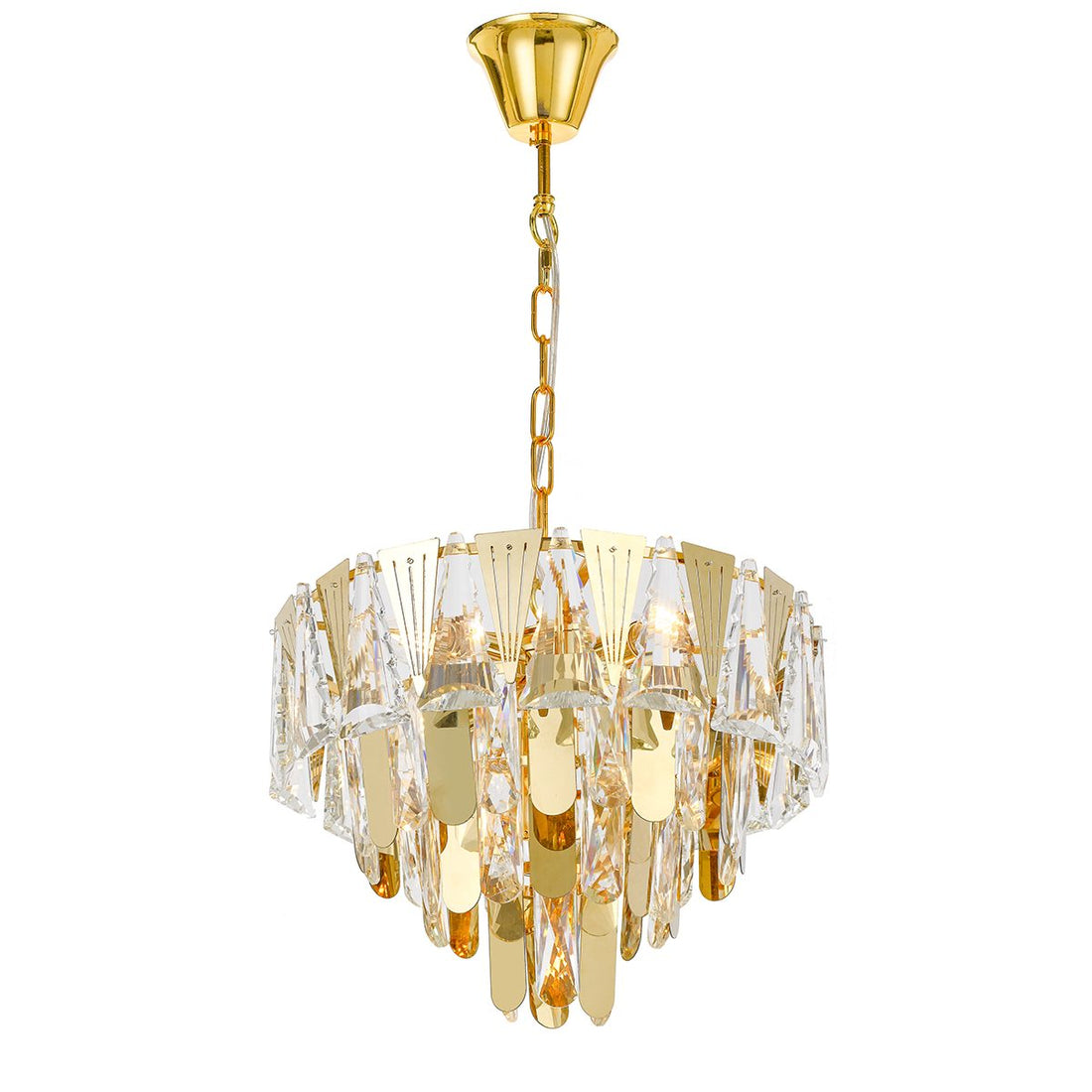 Valerie 40cm Gold Modern Crystal Pendant