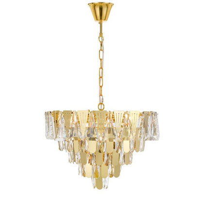 Valerie 40cm Gold Modern Crystal Pendant
