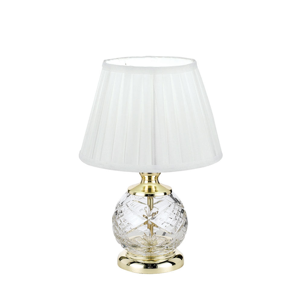 Vivian Gold and Etched Glass Petit Table Lamp