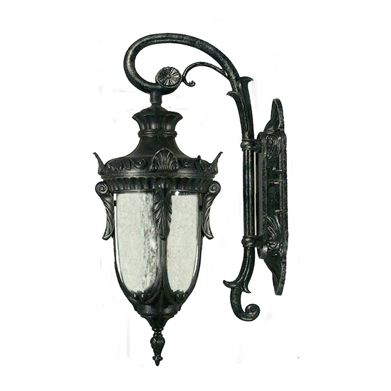 Wellington Small Ornate Wall Exterior Coach Light Antique Black