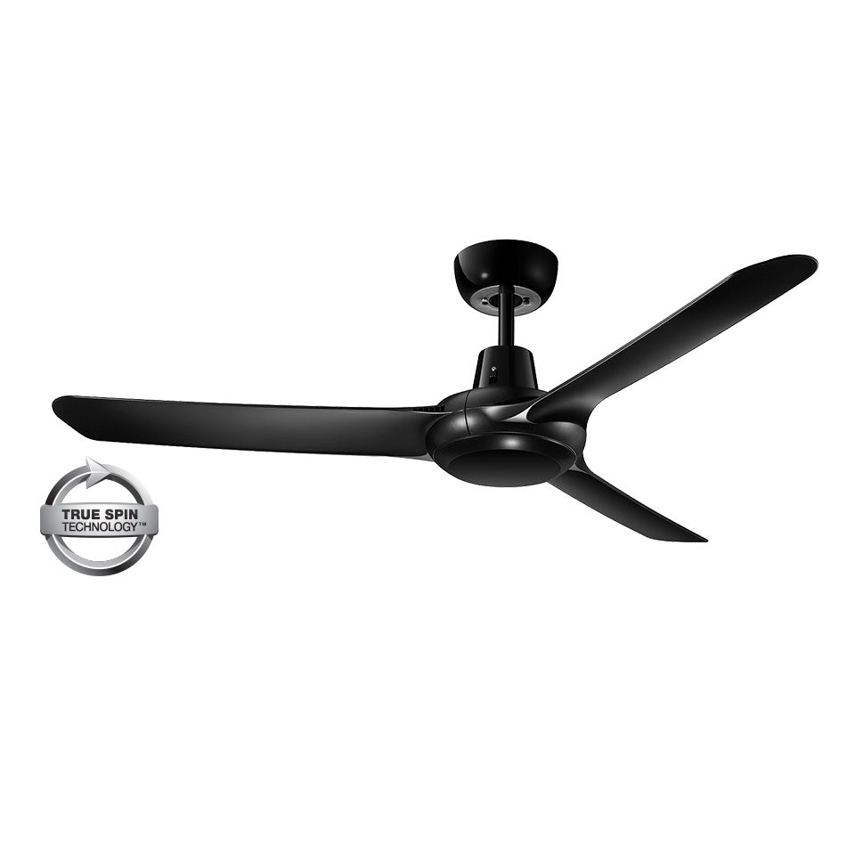 Spyda 50&quot;/1250mm 3-Blade Black ABS Plastic Ceiling Fan by Ventair