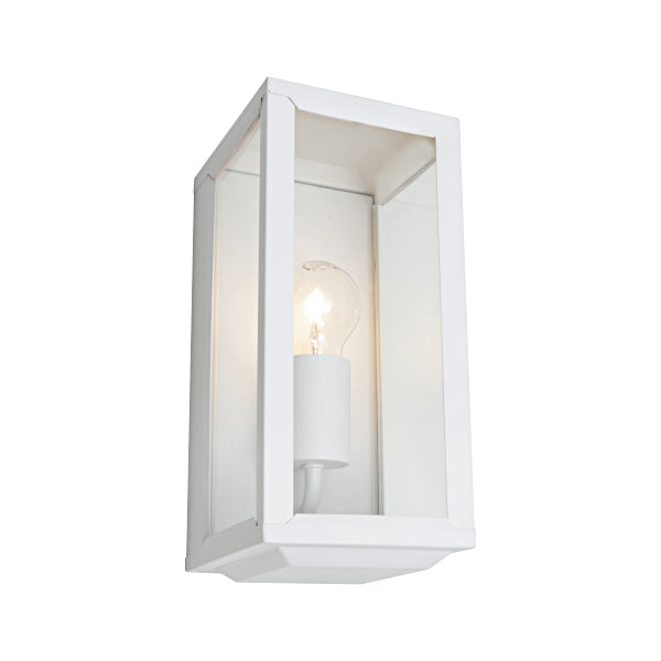 Anglesea Box Lantern Exterior Wall Light White
