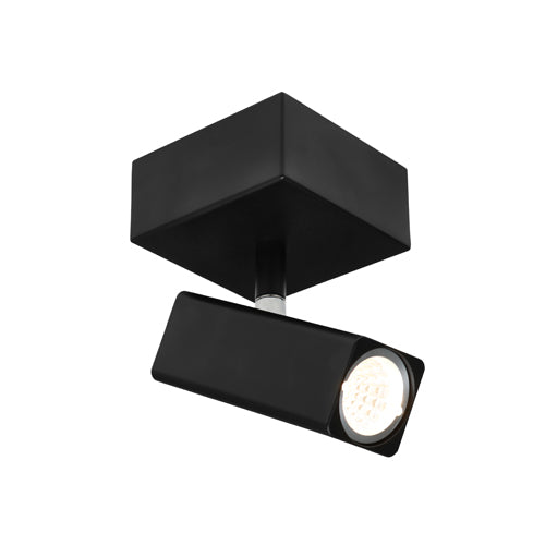 Artemis 1 Light Black Square Architectural Slim LED Spotlight