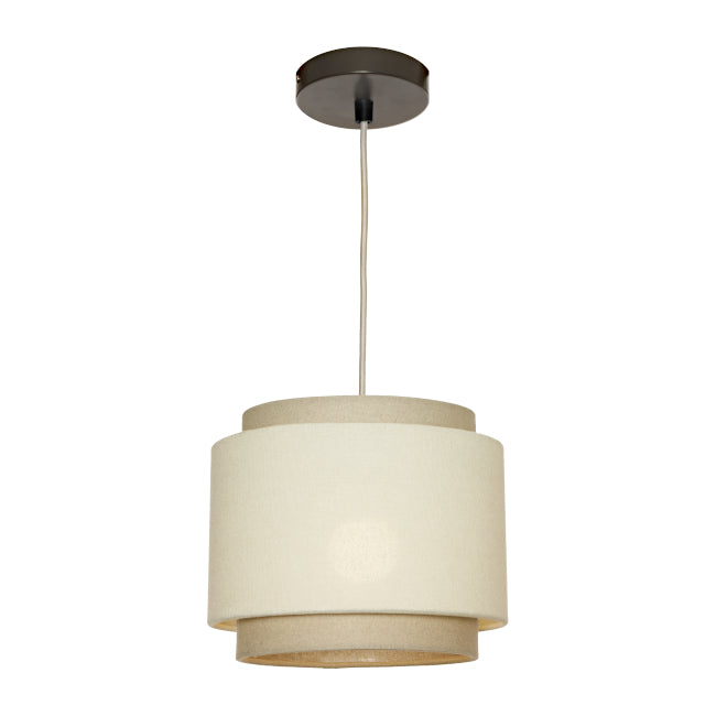 Bern Small Pendant Beige Modern Layered Fabric