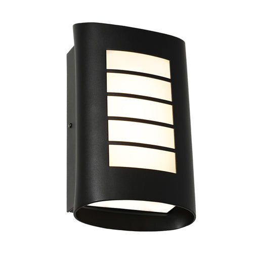 Bicheno Black LED Multi-Slotted Cover Exterior Wall