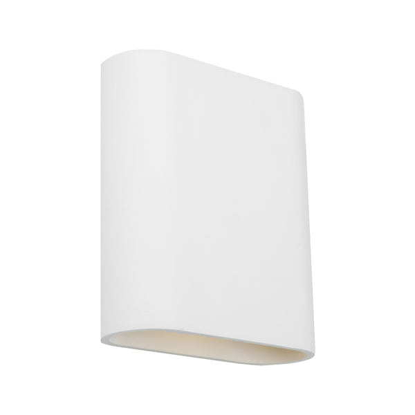 Bowen White Contemporary Up/Down LED Exterior Wall Light