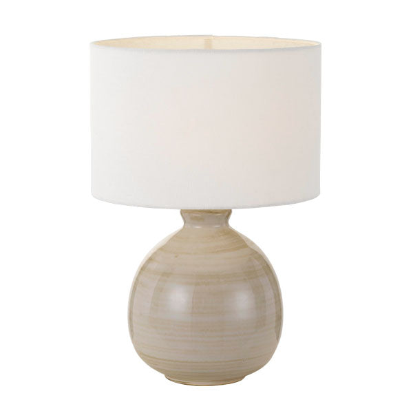 Carey Amber Round Ceramic Natural Mold Table Lamp
