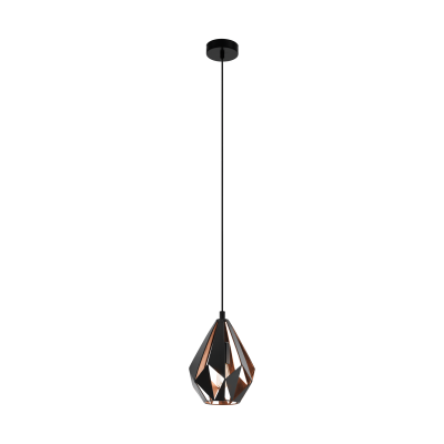 Carlton Black/Copper Small Prism Cut Pendant