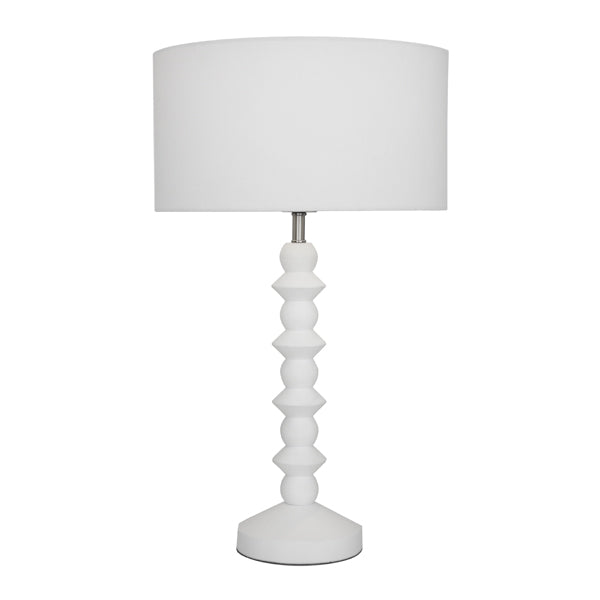 Carter White on White Modern Table Lamp