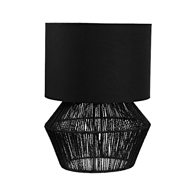 Cassie Table Lamp Black With Black Thread