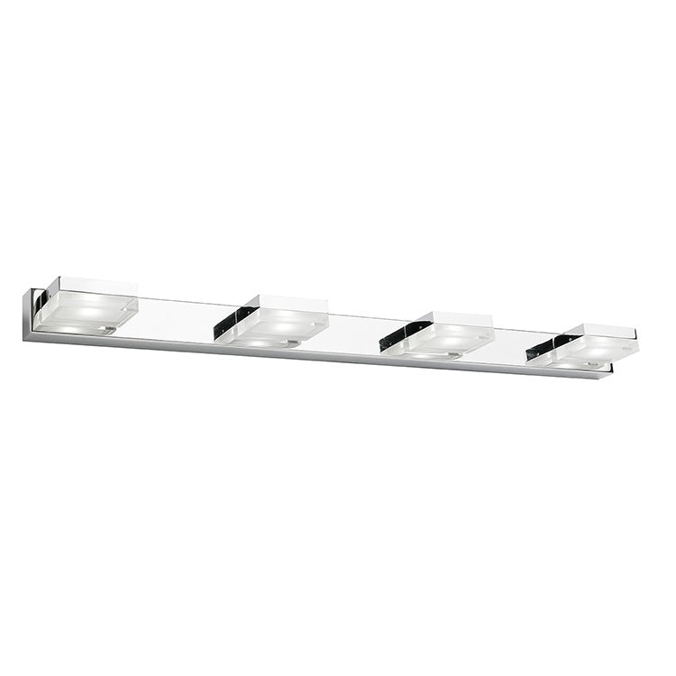 Cube 4 Light Bar Square Overhang LED Vanity Wall Light