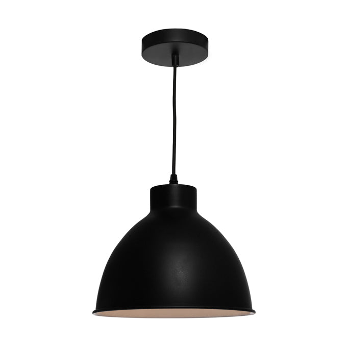 Dome Black Industrial Pendant