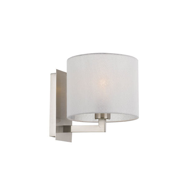 Elgar Nickel Drum Shade Wall Light