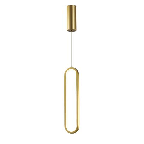 Oval 1 Light Gold 3000k Contemporary Pendant