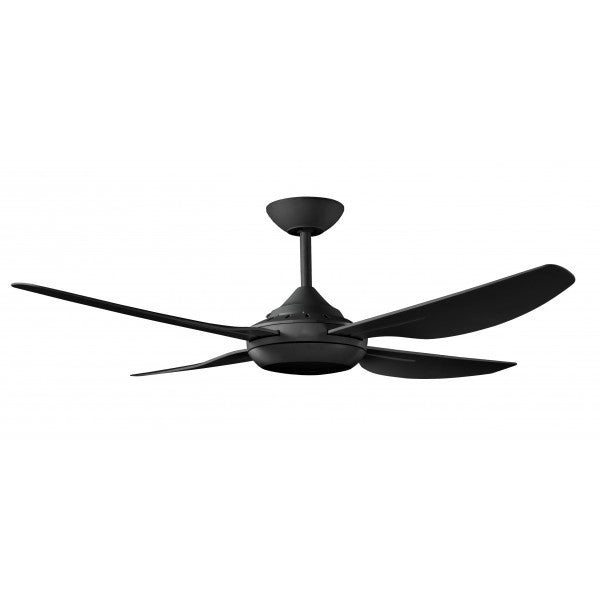 Harmony II 1200mm Black ABS Plastic Contoured 4 Blade Ceiling Fan by Ventair