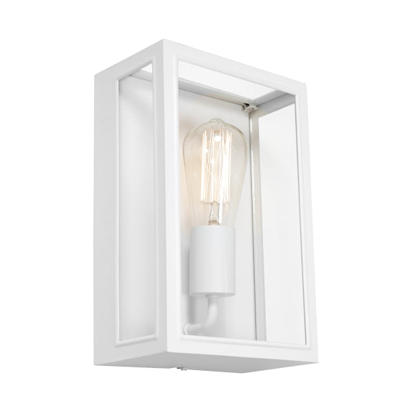 Harvard White Large Box Frame Exterior Wall Light