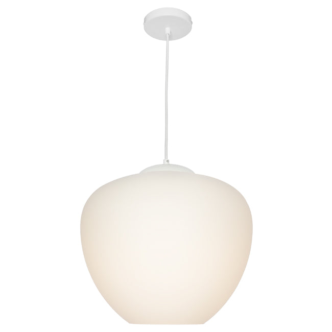 Helena Large White Glass Modern Pendant