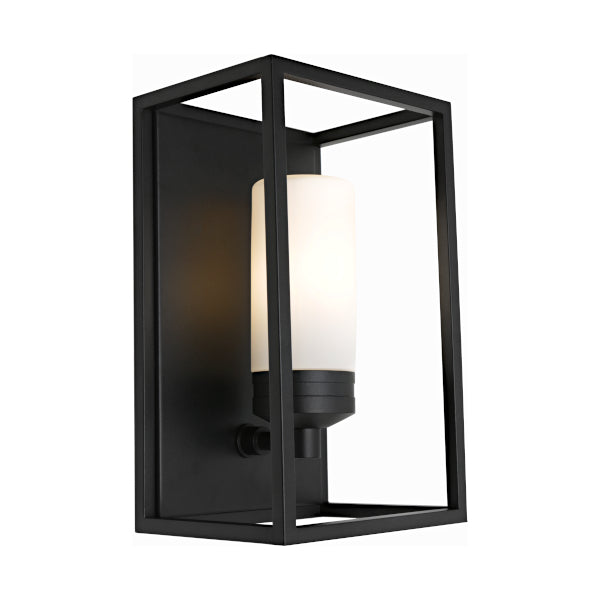 Liam Box Lantern Exterior Wall Light Black