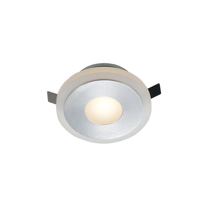 Lima Round-850 Frost Glass and Aluminium Recessed Wall Stair Fixture