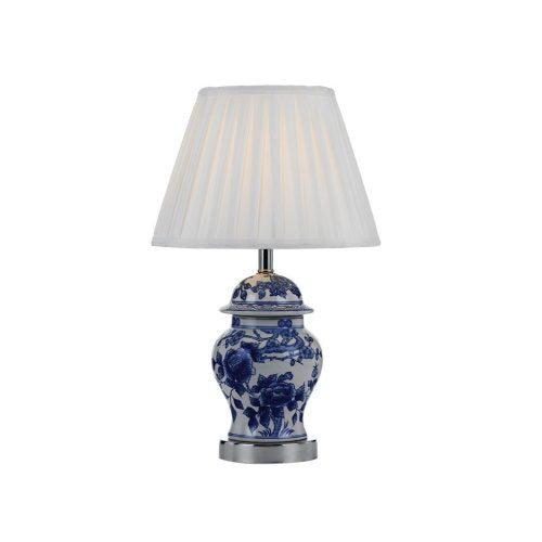 Ling Blue Floral China Porcelain Table Lamp