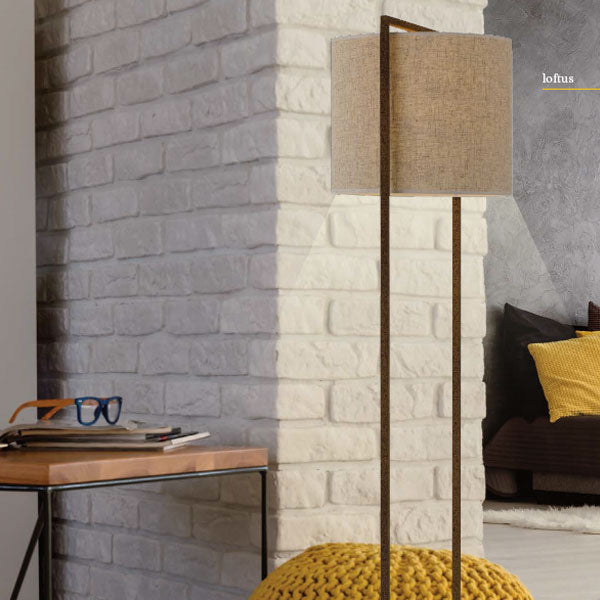 Loftus Rust and Sand Floor Lamp