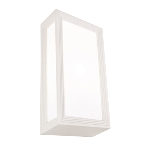 Lyon Exterior Rectangle White Bunker Light