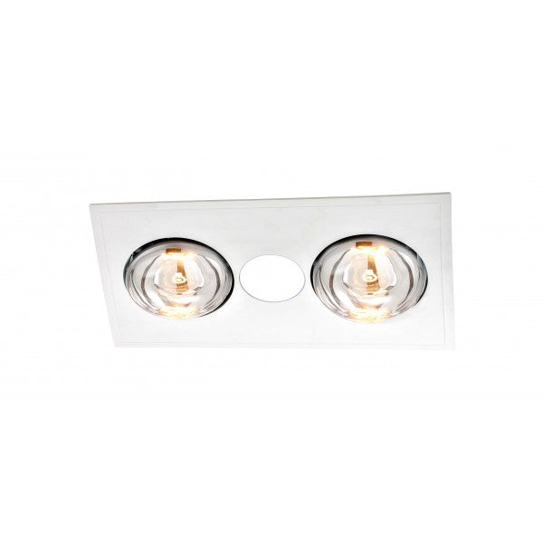 Myka 2 White 3-in-1 Bathroom Heater With LED