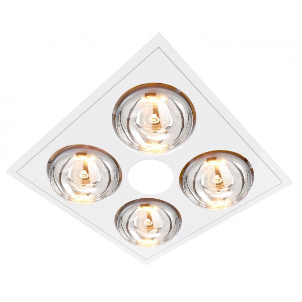 Myka 4 White 3-in-1 Bathroom Heater With LED