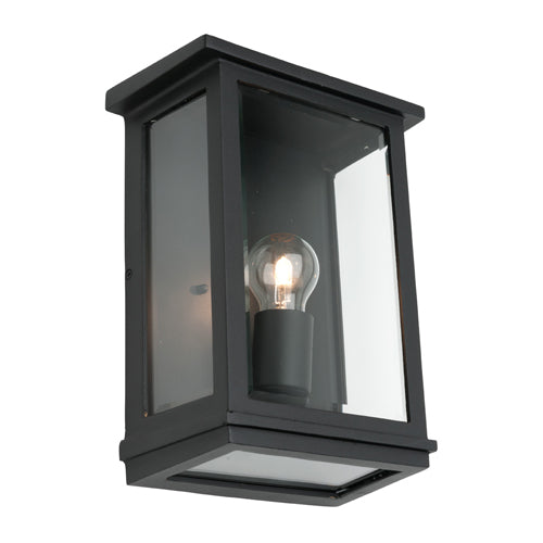 Madrid Large Box Black Frame Exterior Wall Light