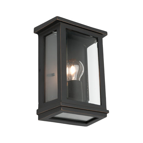 Madrid Small Bronze Box Frame Exterior Wall Light