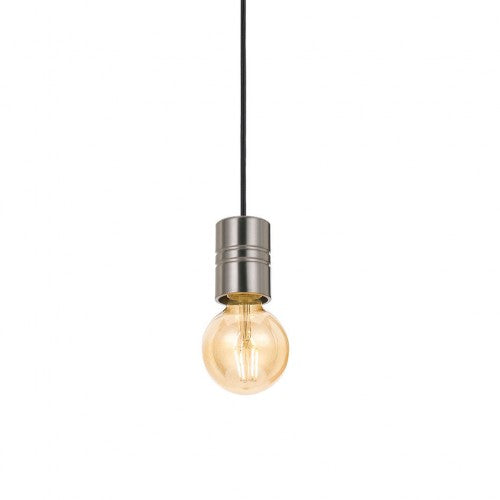 Lang Nickel with Black Fabric Cord Pendant Set