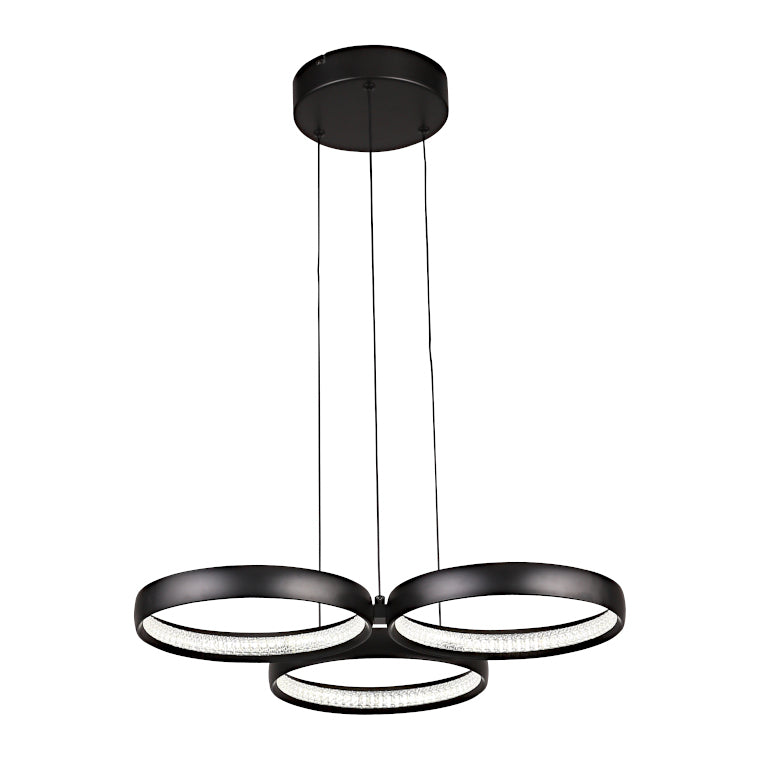 Olympus 3 Light Black Ring LED Tri-Colour Pendant