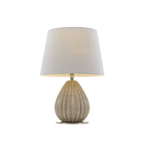 Orson Cream Marble Ridged Table Lamp
