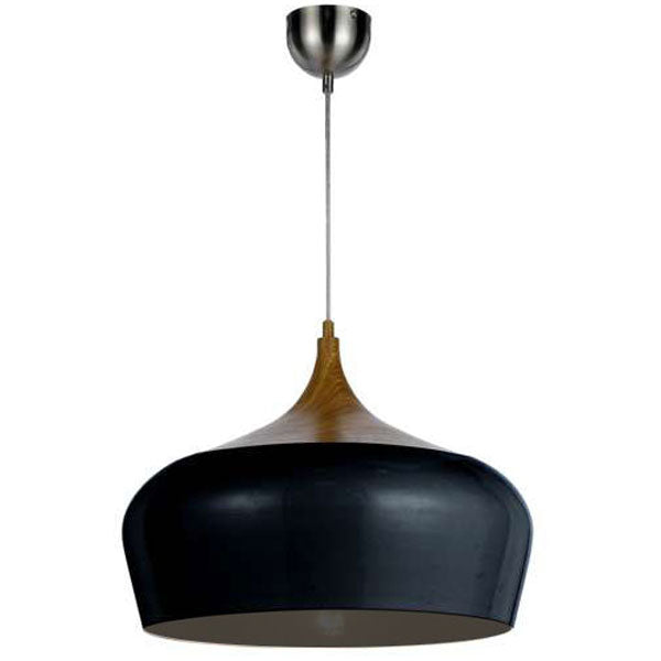 Polk 46 Black and Oak Modern Pendant