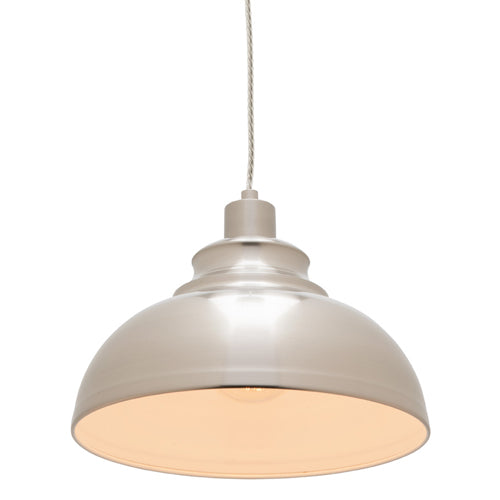 Risto Satin Chrome Industrial Dome Pendant