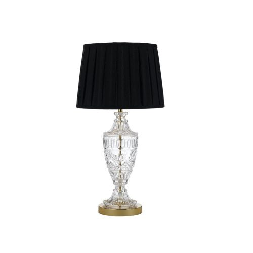 Sigrid Gold with Large Crystal Glass Base Table Lamp