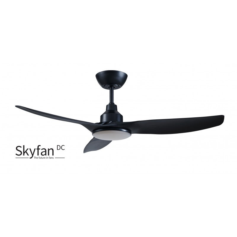Skyfan 48"/1200mm 3 Blade Black with LED Light DC Motor Glass Fibre Composite Ceiling Fan