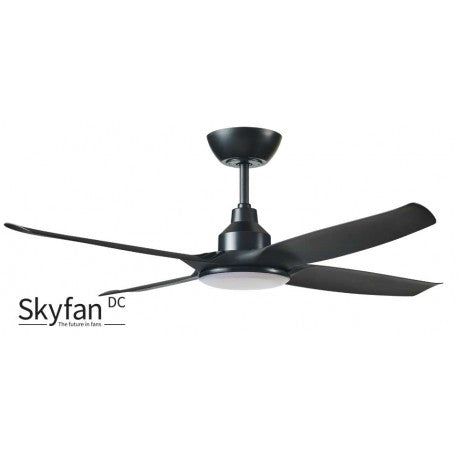 Skyfan 48&quot;/1200mm 4 Blade Black with LED Light DC Motor Glass Fibre Composite Ceiling Fan