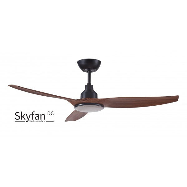 Skyfan 52"/1300mm 3 Blade Teak and Black with LED Light DC Motor Glass Fibre Composite Ceiling Fan