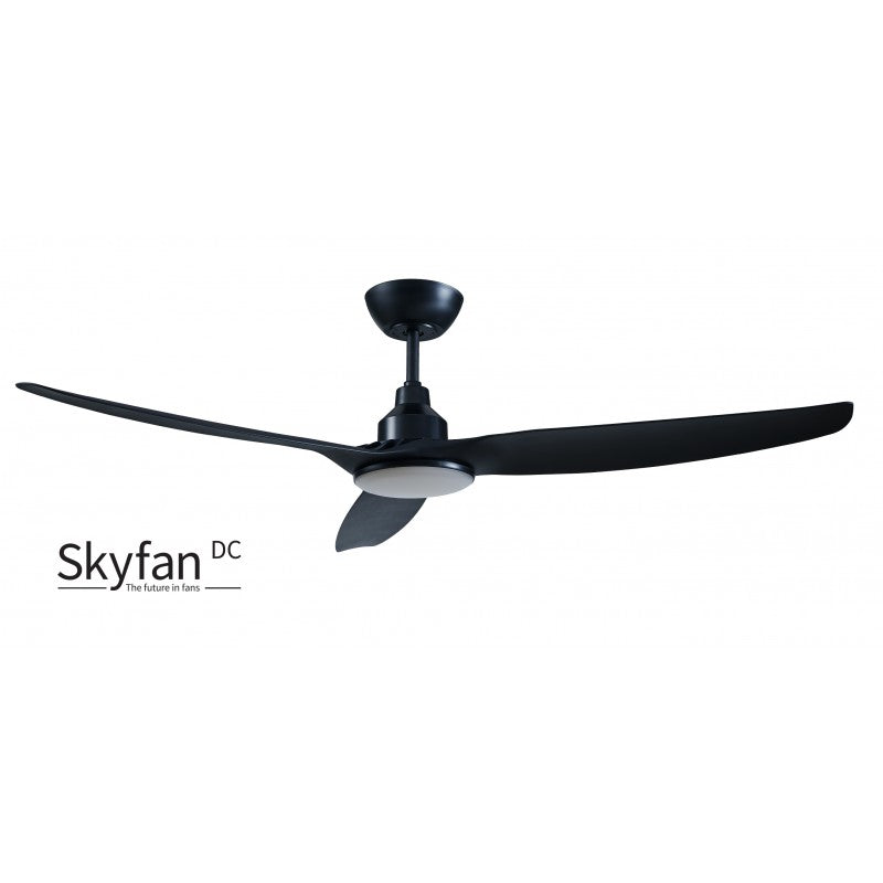 Skyfan 60"/1500mm 3 Blade Black with LED Light DC Motor Glass Fibre Composite Ceiling Fan