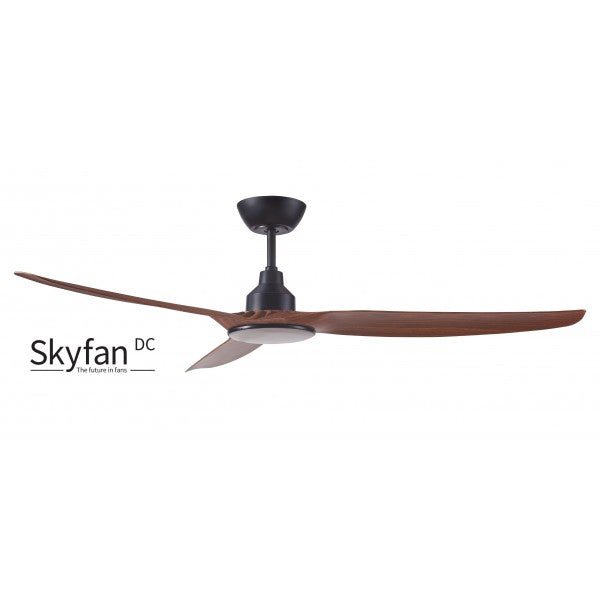 Skyfan 60"/1500mm 3 Blade Teak and Black with LED Light DC Motor Glass Fibre Composite Ceiling Fan