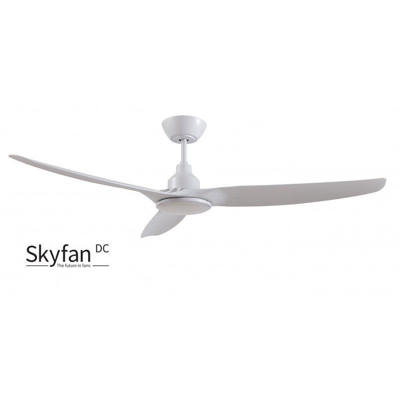 Skyfan 60"/1500mm 3 Blade White with LED Light DC Motor Glass Fibre Composite Ceiling Fan