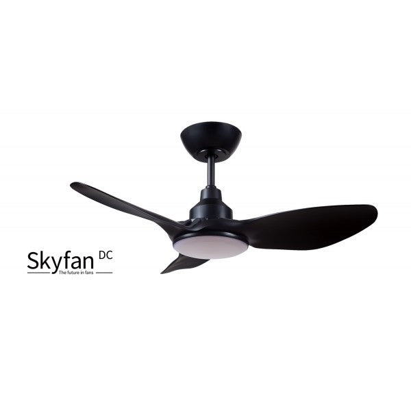 Skyfan 36&quot;/900mm 3 Blade Black with LED Light DC Motor Glass Fibre Composite Ceiling Fan