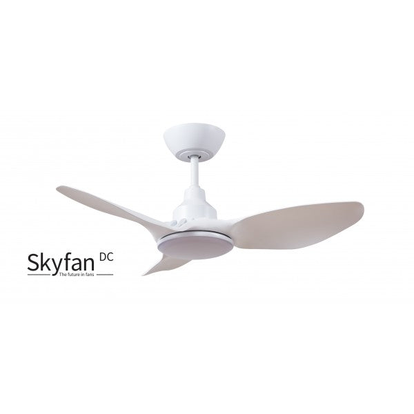 Skyfan 36"/900mm 3 Blade White with LED Light DC Motor Glass Fibre Composite Ceiling Fan