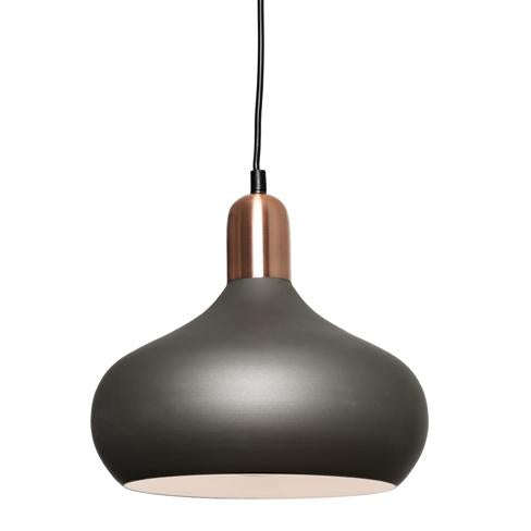 Sloan 1 Light Charcoal and Copper Pendant