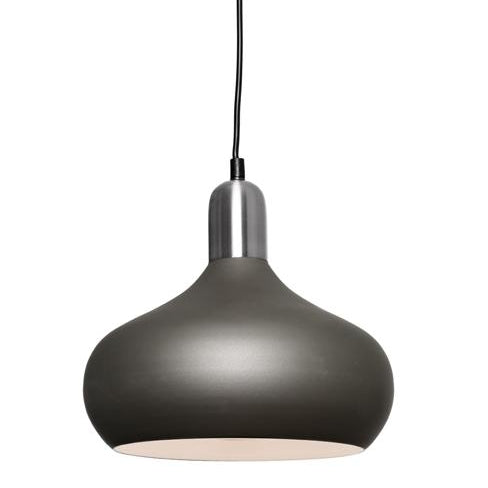 Sloan 1 Light Satin Chrome and Charcoal Pendant