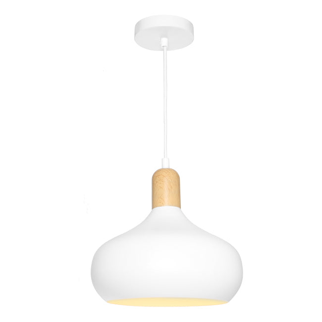 Sloan 1 Light Timber and White Pendant